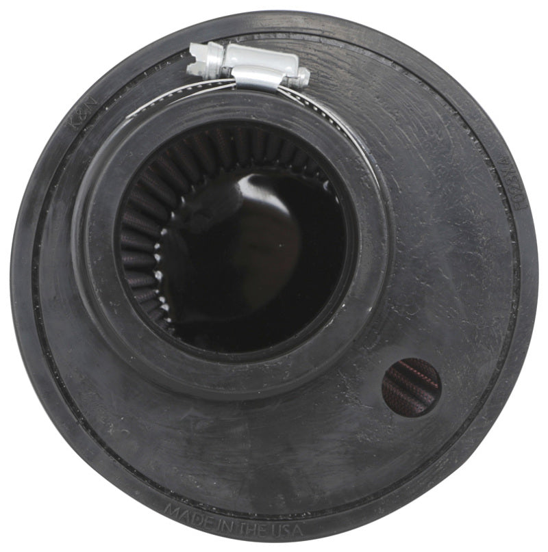 K&N Universal Clamp-On Air Filter 2.375in Flg ID x 5.21875in B OD x 3.5in T OD x 3.75in H - RU-1624