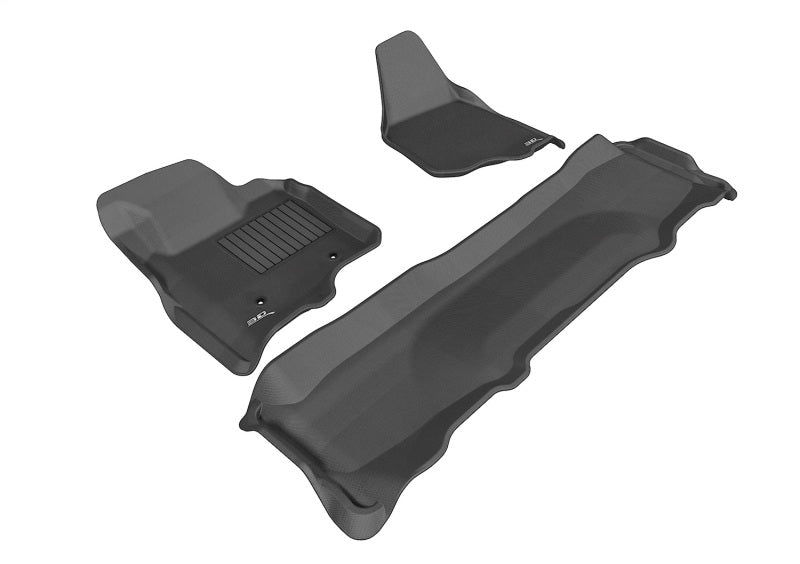 3D MAXpider 11-12 Ford F-250 / 350 / 450 Crew Cab Kagu Black Full Set - L1FR07001509