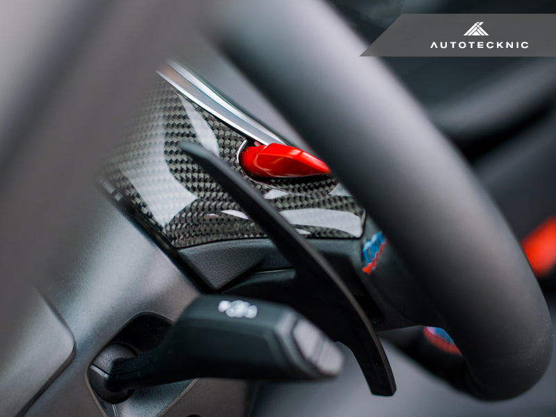 AutoTecknic Replacement Carbon Steering Wheel Top Cover - BMW F91/ F92/ F93 M8