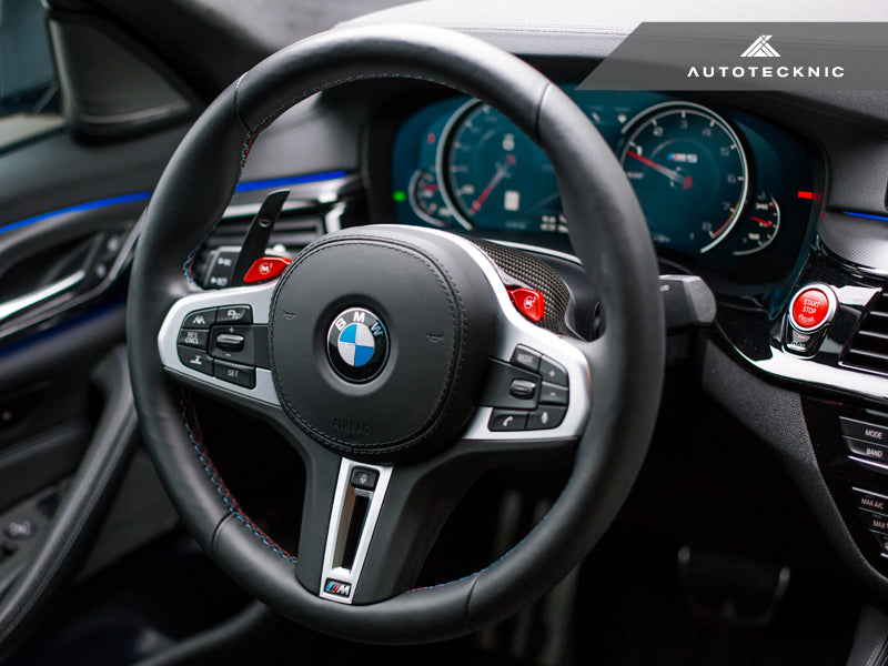 AutoTecknic Replacement Carbon Steering Wheel Top Cover - BMW F97 X3M | F98 X4M