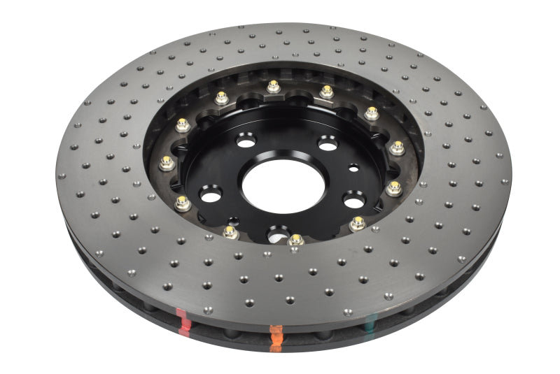 DBA 2020+ Chevrolet Corvette C8 Z51 Front 2-Piece Cross Drilled 5000 Series Rotor - DBA53928BLKXD