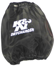 Load image into Gallery viewer, K&amp;N Round Tapered Air Filter Wrap Black 7.5in Base ID / 4.5in Top ID / 6in Height - RF-1048DK