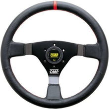 Load image into Gallery viewer, OMP WRC Steering Wheel Black/Red Leather - OD0-1980-073
