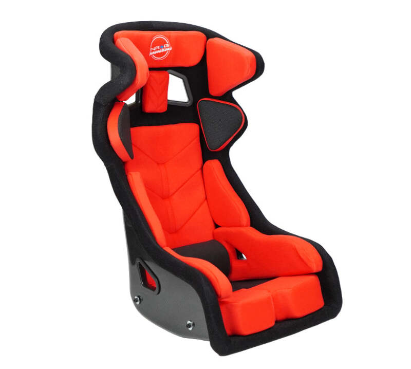 NRG FIA Competition Seat w/ Head Containment & Comp Fabric FIA homologated Velcro Paddings Small - FRP-RS700M
