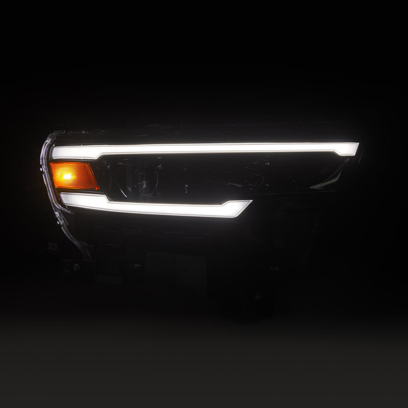 AlphaRex 25-26 Dodge Ram 1500 Luxx LED Proj Headlights -Alpha Black w/Activ Lit/Seq Signal/Switchbk - 880906