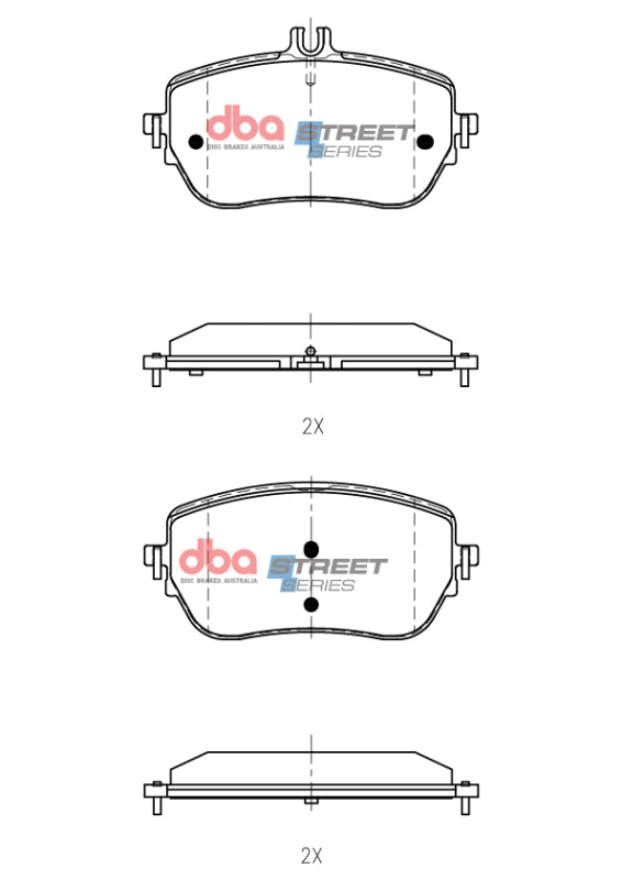 DBA 2018+ Mercedes-Benz CLA Street Series Front Brake Pads - DB15267SS