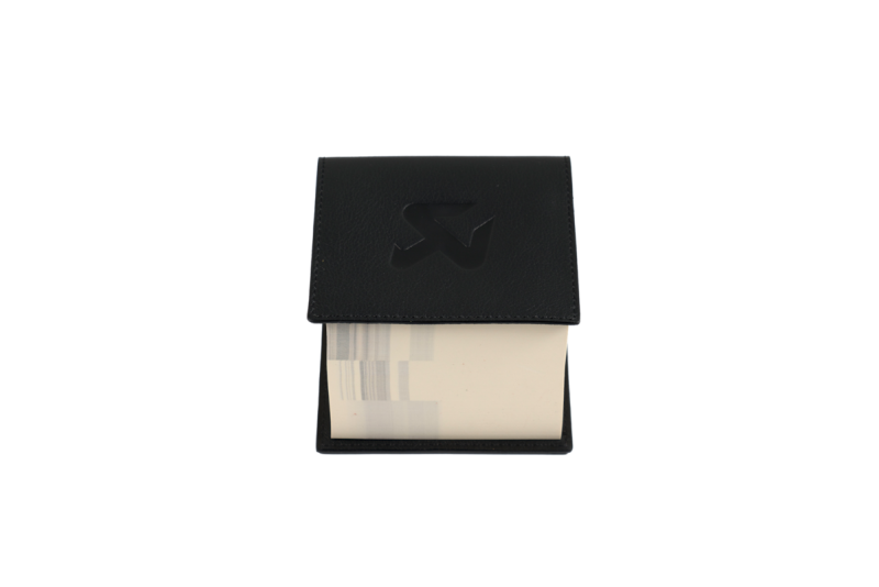 Akrapovic Leather Memo Notepad - Black