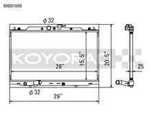 Load image into Gallery viewer, Koyo 04-08 Acura TSX 2.4L (MT) Racing Radiator - 25MM CORE - KH081666