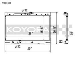 Koyo 04-08 Acura TSX 2.4L (MT) Racing Radiator - 25MM CORE - KH081666