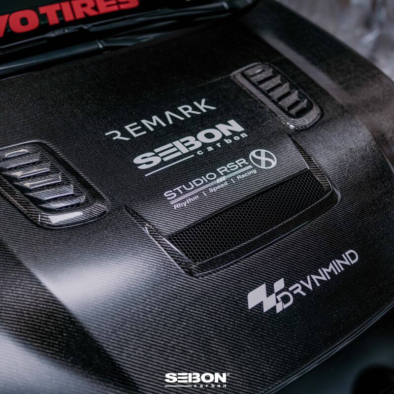 Seibon 2023 Toyota GR Corolla VS-Style Double-Sided Carbon Hood - Gloss Finish - HD23TYGRCOR-VS-DS