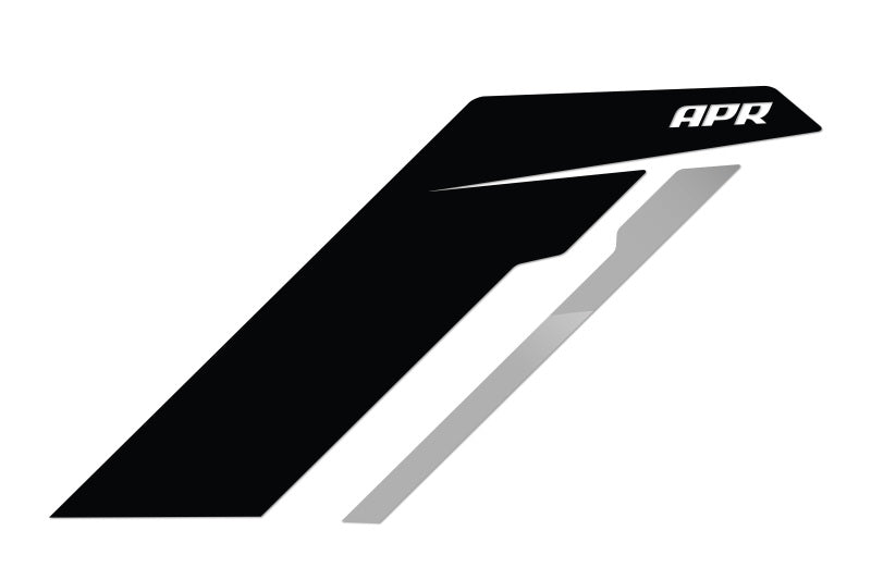 APR Sideburn Stickers - Black APR/Silver Stripe (Pair) - PM100334