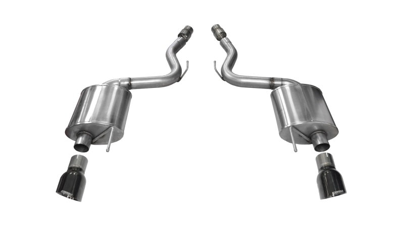 Corsa 2015-2017 Ford Mustang GT 5.0 3in Axle Back Exhaust Black Dual Tips (Touring) - 14329BLK
