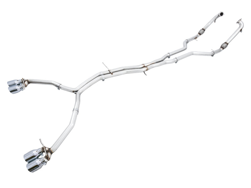 AWE Tuning Audi B9 S5 Coupe 3.0T Track Edition Exhaust - Chrome Silver Tips (102mm) - 3010-42064