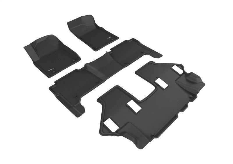 3D MAXpider 17-18 Nissan Armada w/ Bucket 2nd Row Kagu Black Full Set - L1NS09501509