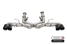 Load image into Gallery viewer, Corsa 2020-2025 Chevrolet Corvette C8 RWD 3in Track Cat-Back Delete Exhaust w/4.5in CF Black PVDTips - 21104CFBLK