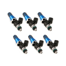 Load image into Gallery viewer, Injector Dynamics 1340cc Injectors - 60mm Length - 11mm Blue Top - 14mm Lower O-Ring (Set of 6) - 1300.60.11.14.6