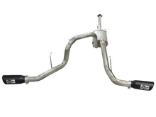Load image into Gallery viewer, aFe MACHForce XP Exhaust 3in SS Dual Side Exit CB w/ Black Tips 11-14 Ford F150 EcoBoost V6-3.5L TT - 49-43056-B