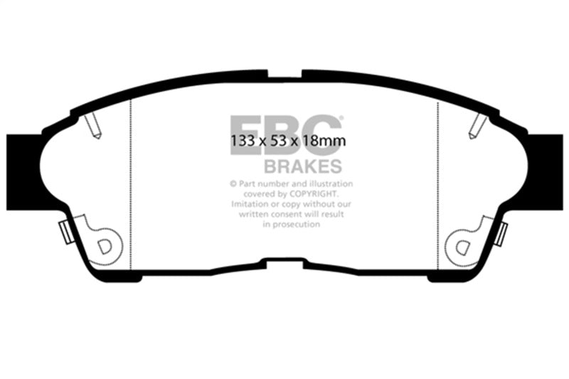 EBC 92-01 Toyota Camry 2.2 Redstuff Front Brake Pads - DP3964C