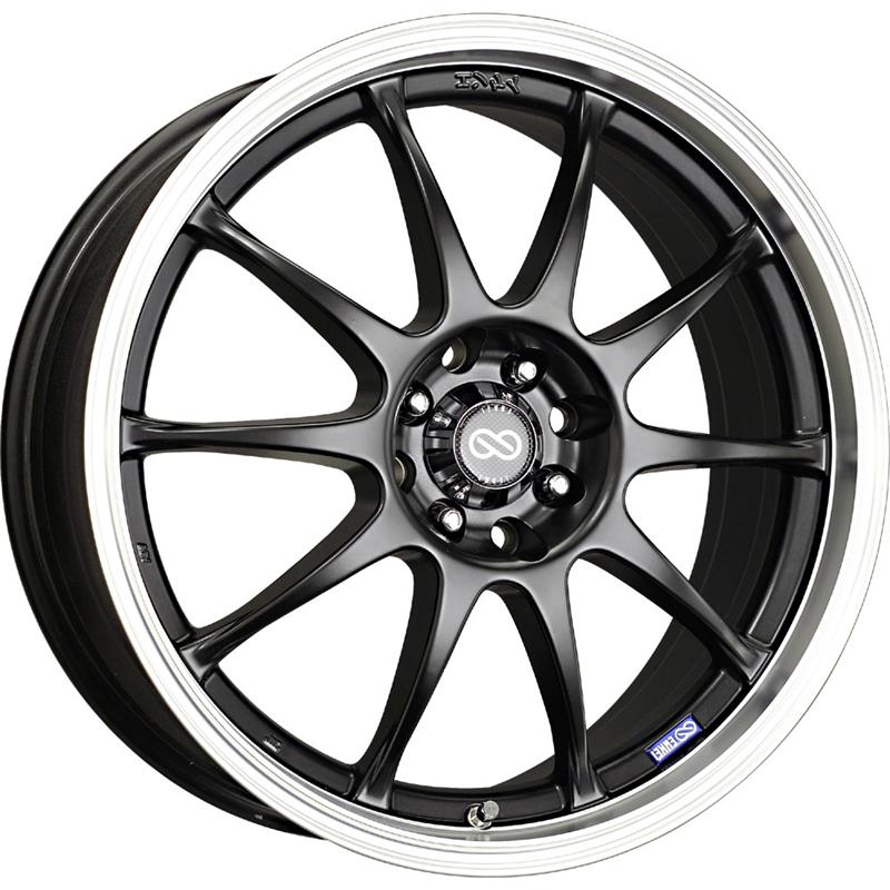 Enkei J10 18X7.5 5x108/115 38mm Offset 72.6mm Bore Black Wheel (MOQ 40) - 409-875-03BK
