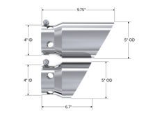 Load image into Gallery viewer, MBRP 2008 Ford F250/350/450 6.4 L 4 inlet 5 Tip Cover Set - 6 and 9 in length - T5111
