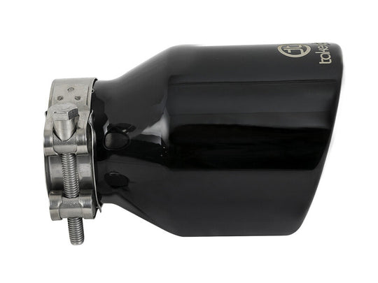 aFe Takeda Universal Exhaust Tip 2-1/2 IN Inlet x 4 IN Outlet x 6 IN L- Black - 49T25404-B061