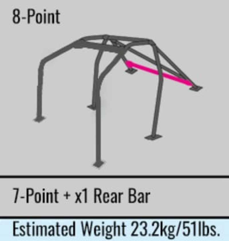 Cusco Nissan 240SX (S13 w/o Sunroof) 4 Passngr 8-Point Roll Cage D1 Chromoly Blue (S/O / No Cancel) - 220 265 G