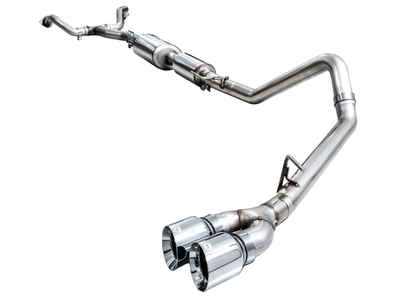 AWE Tuning 0FG Exhaust for 3rd Gen Toyota Tundra - Dual Chrome Silver Tips - 3015-32063