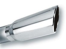Load image into Gallery viewer, Borla 4in Inlet 5in Round Rolled Angle Cut w/ Clamp x 14in Long Exhaust Tip - 20249