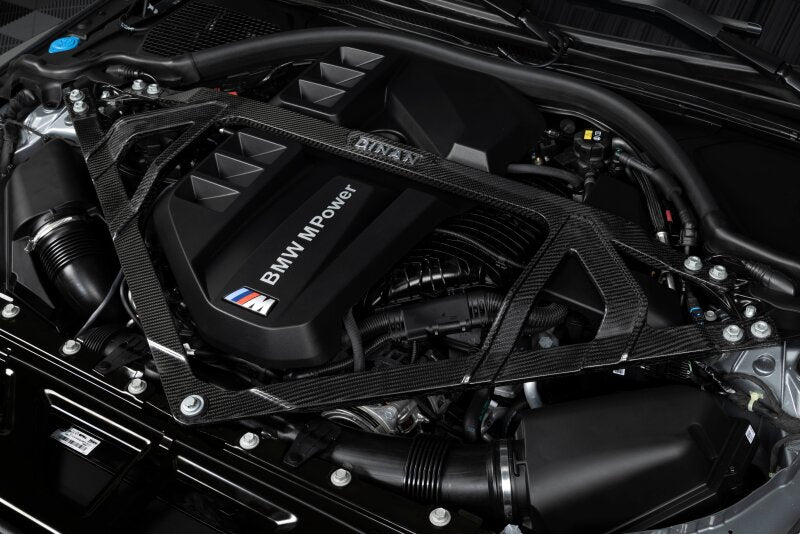 Dinan 21-27 BMW M2/M3/M4 (G80/G82/G83/G87) Gloss Carbon Fiber Strut Tower Brace - Front - D180-0015