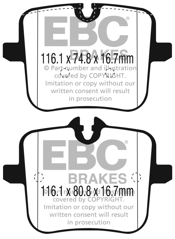 EBC 2018+ BMW M5 F90 Bluestuff Rear Brake Pads - DP52320NDX