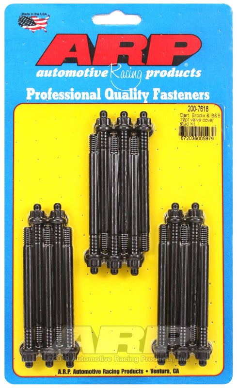 ARP Dart Brodix & B&B 12pt valve cover stud kit - 200-7618