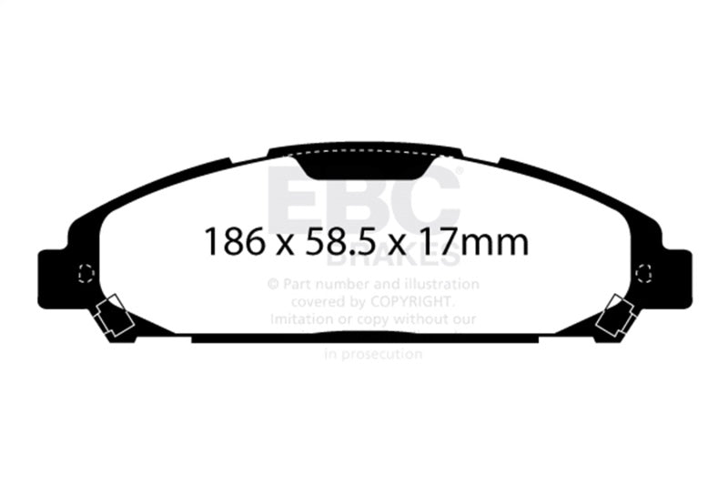 EBC Racing 15-17 Ford Mustang 3.7L RP-1 Race Front Brake Pads - DP83039RP1