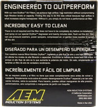 Load image into Gallery viewer, AEM 3.5 in Short Neck 5 in Element Filter - 21-204DK