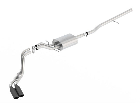 Borla S-Type Cat-Back 14-15 Sierra 1500 Std Bed/CC Short Bed 143.5in WB Side Exit Exhaust Black Tips - 140550BC