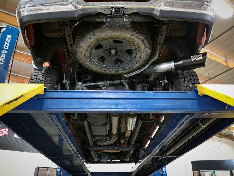 aFe MACHForce XP 4in Exhausts Cat-Back SS Side Exit 14-17 Dodge Ram 2500 V8-6.4L Hemi w/ Black Tips - 49-42056-B