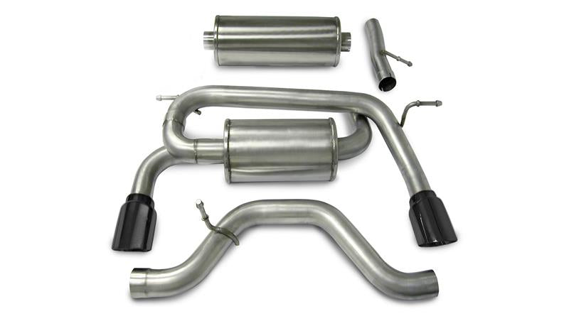Corsa 2006-2008 Hummer H3 3in Cat-Back Dual Rear w Single 4in Black Pro-Series Tips - 14212BLK