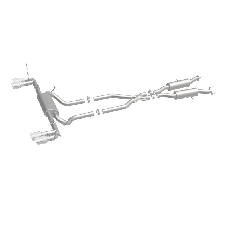 MagnaFlow Cat Back, SS, 2.5in, Quad Split Polish 4in tip 14-15 Jeep Grand Cherokee 3.6L/5.7L V6/V8 - 19193