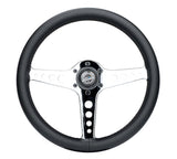 NRG Light Weight Gaming Steering Wheel - Driftz 350mm 3 Chrome Spokes Perforated Leather - ST-034CH-PR
