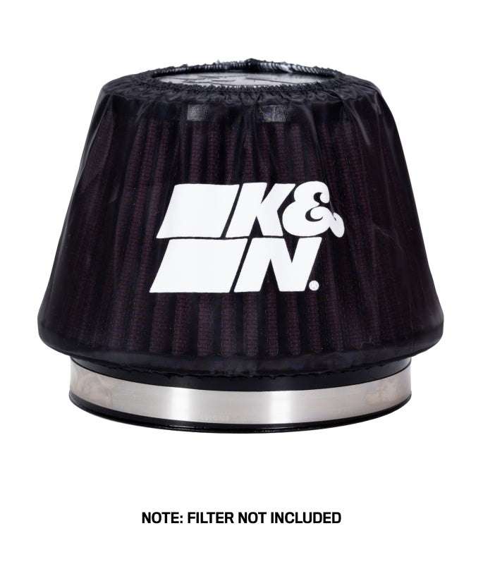 K&N Black Drycharger 6.25in Base ID / 4.375in Top ID / 4.125in Height Air Filter Wrap - RU-5163DK
