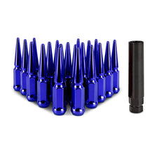 Load image into Gallery viewer, Mishimoto Steel Spiked Lug Nuts M12x1.5 20pc Set - Blue - MMLG-SP1215-20BL