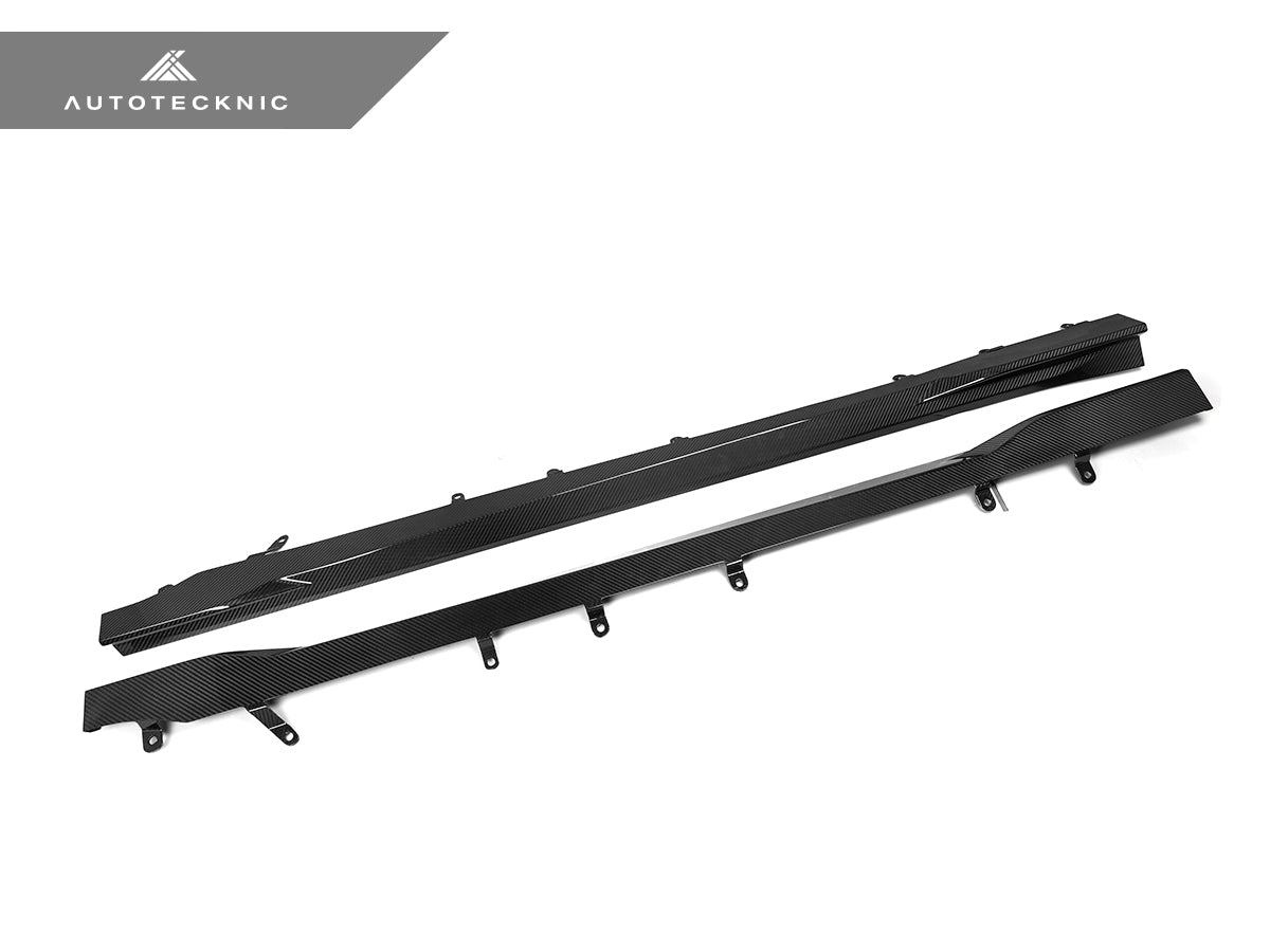 AutoTecknic Dry Carbon Fiber Side Skirt Extension Set - BMW G87 M2