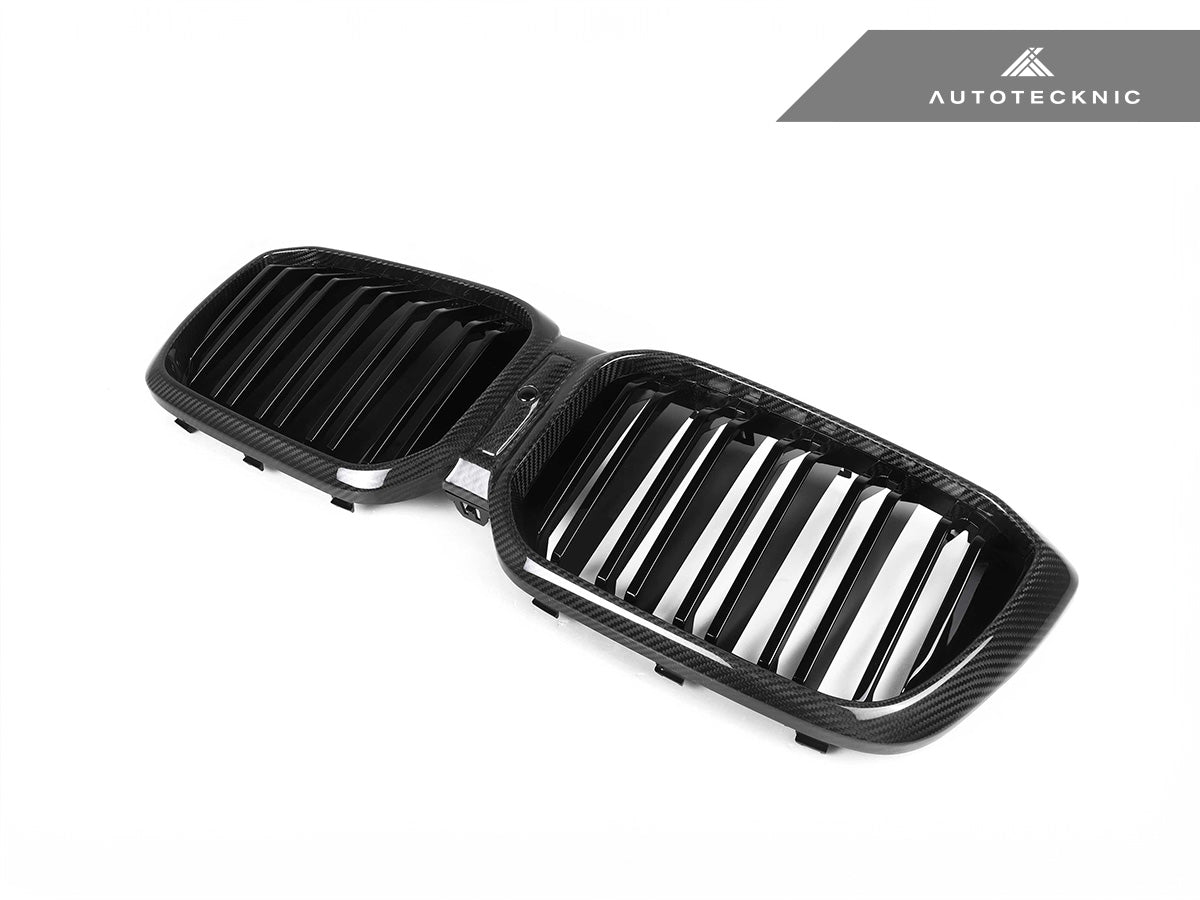 AutoTecknic Dry Carbon Fiber Dual-Slats Front Grille Set - BMW G01 X3 LCI | G02 X4 LCI