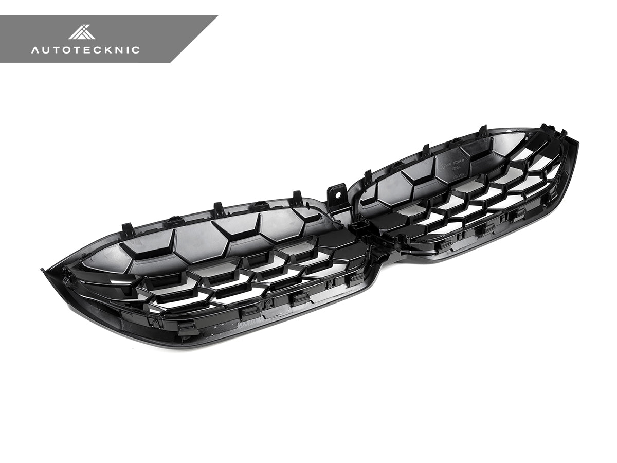 AutoTecknic Gloss Black Honeycomb Front Grille - BMW G20 3-Series LCI