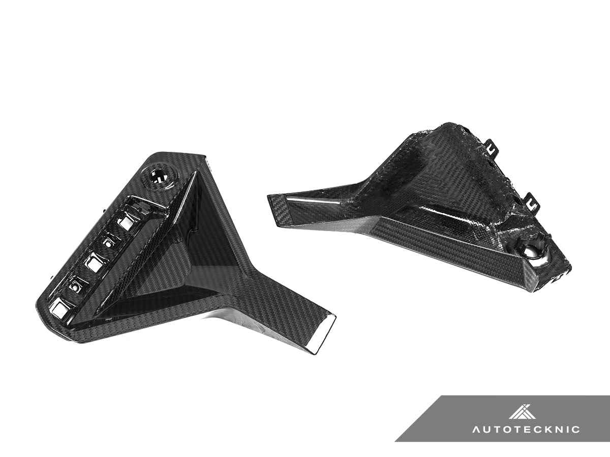 AutoTecknic Dry Carbon Rear Bumper Reflector Trim Set - BMW G87 M2