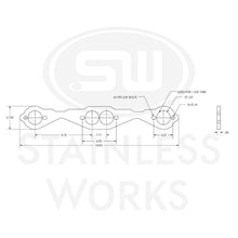 Load image into Gallery viewer, Stainless Works Small Block Chevy Round Port Header 304SS Exhaust Flanges 1-5/8in Primaries - HFSBC1625