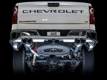 Load image into Gallery viewer, AWE Tuning 4th Gen GM 1500 5.3L 0FG Cat-Back Split Rear Exit (w/ Bumper Cutouts) - Quad Chrome Tips - 3015-42201