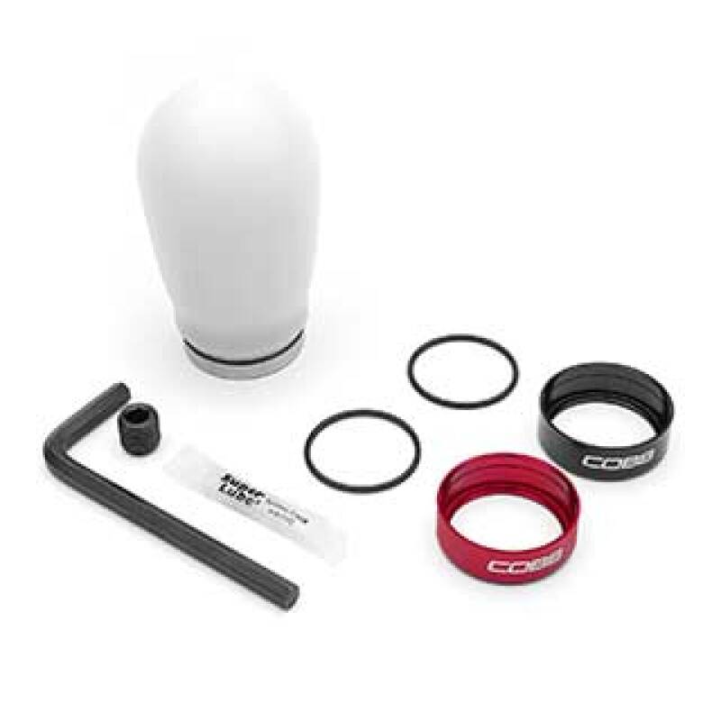COBB 04-23 Volkswagen Golf GTI / 14-24 Volkswagen Golf R Tall Weighted Shift Knob - White - 2V1370-W