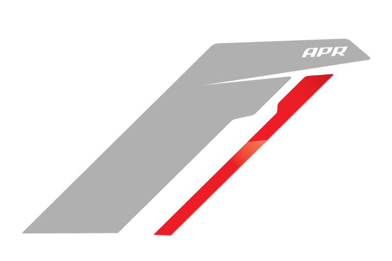 APR Sideburn Stickers - Silver APR/Red Stripe (Pair) - PM100333