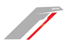 Load image into Gallery viewer, APR Sideburn Stickers - Silver APR/Red Stripe (Pair) - PM100333