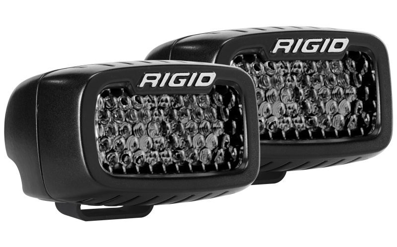 Rigid Industries SR-M Series PRO Midnight Edition - Spot - Diffused - Pair - 902513BLK
